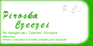 piroska czeczei business card